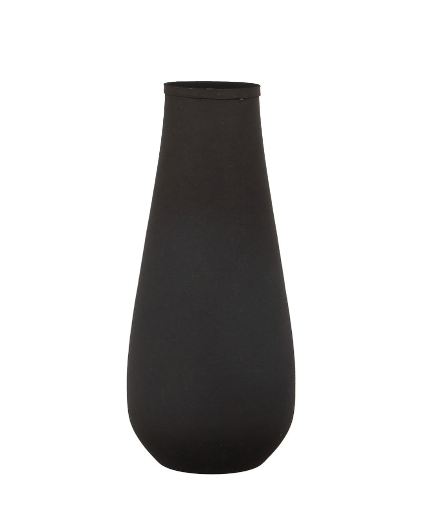 Elegant Matte Finished Textured Metal Flower Vase | 3 x 7.8 inches