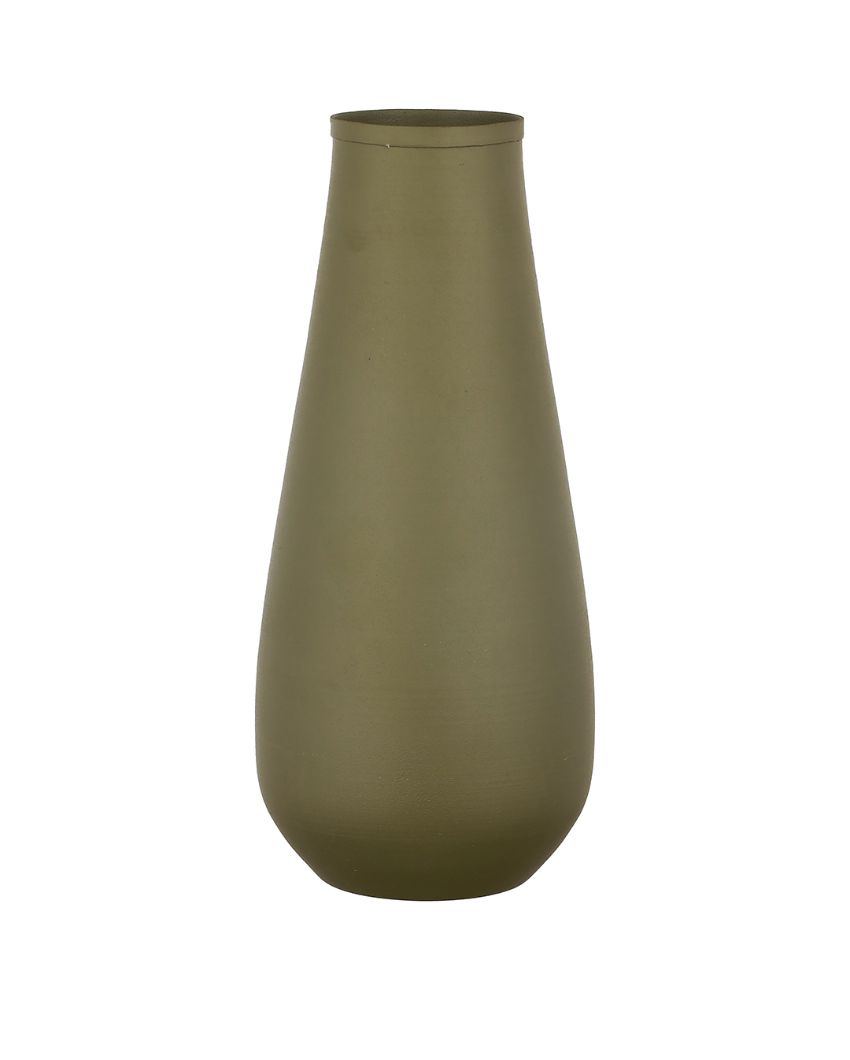 Elegant Matte Finished Textured Metal Flower Vase | 3 x 7.8 inches
