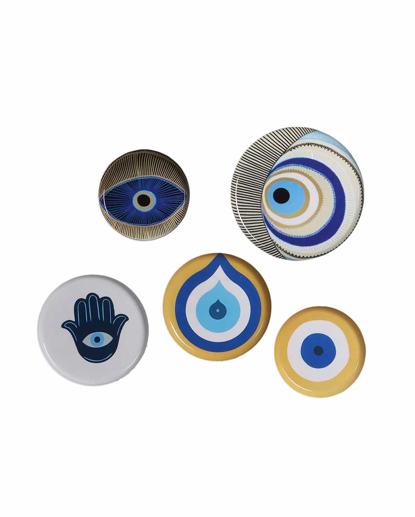 Evil Eye Meena Wall Art Plates | Set Of 5