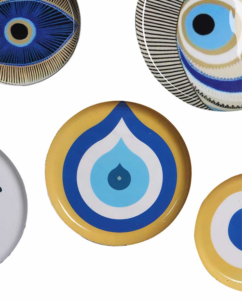 Evil Eye Meena Wall Art Plates | Set Of 5