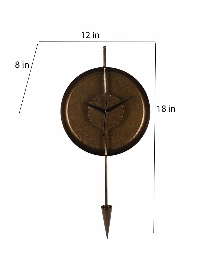 Brown Textured Cone Clock | 12 x 8 x 18 inches