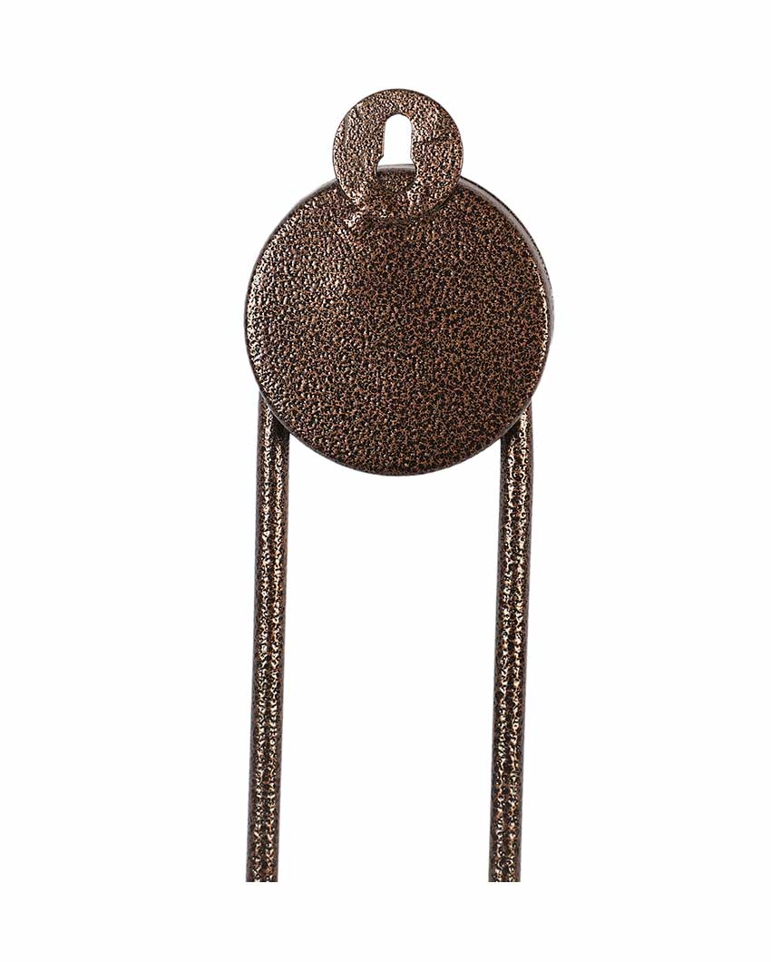 Timeless Brown Textured Round Clock | 18 x 8 x 2 inches