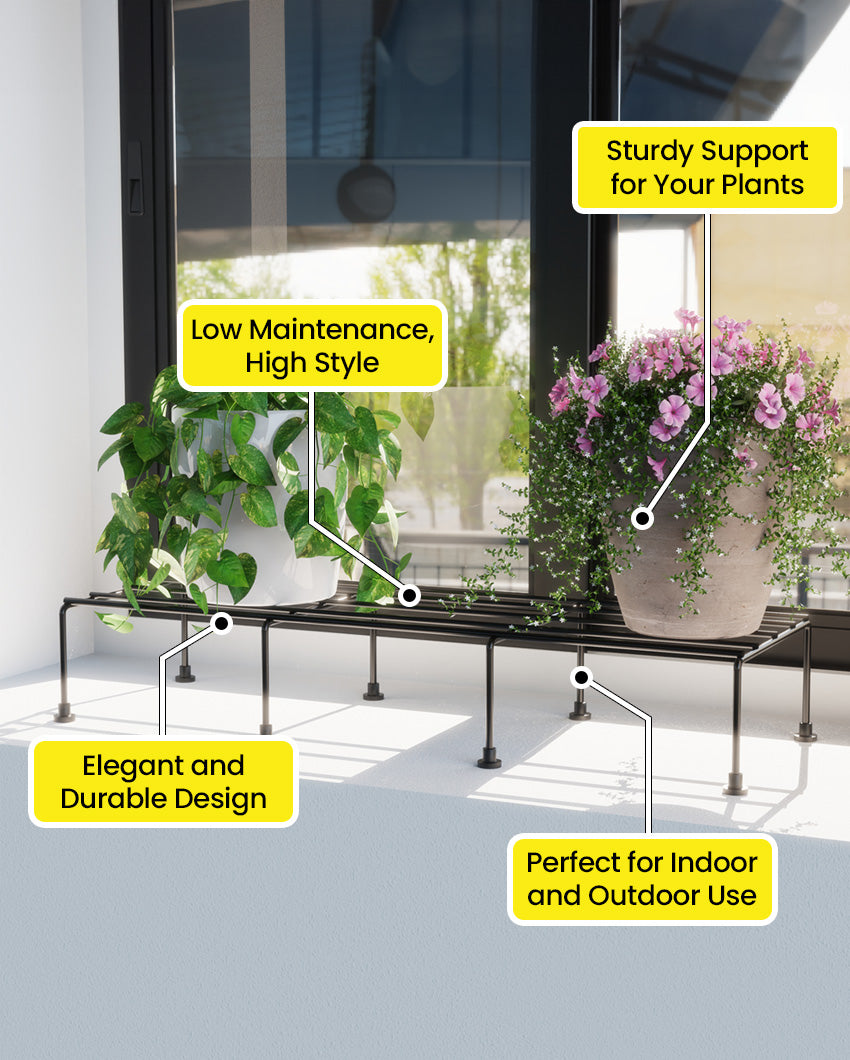 Modern Metal Plant Stands | 24 x 9 x 4 inches | | "Pot Not Include"
