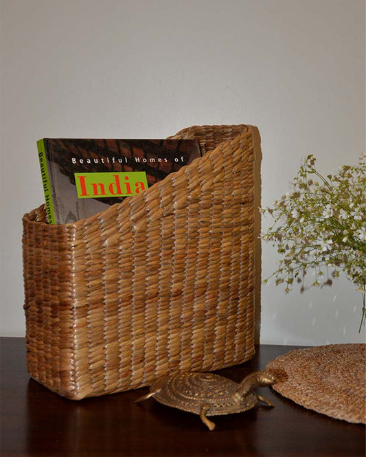 Natural Water Hyacinth File & Magazine Holders | Set of 2