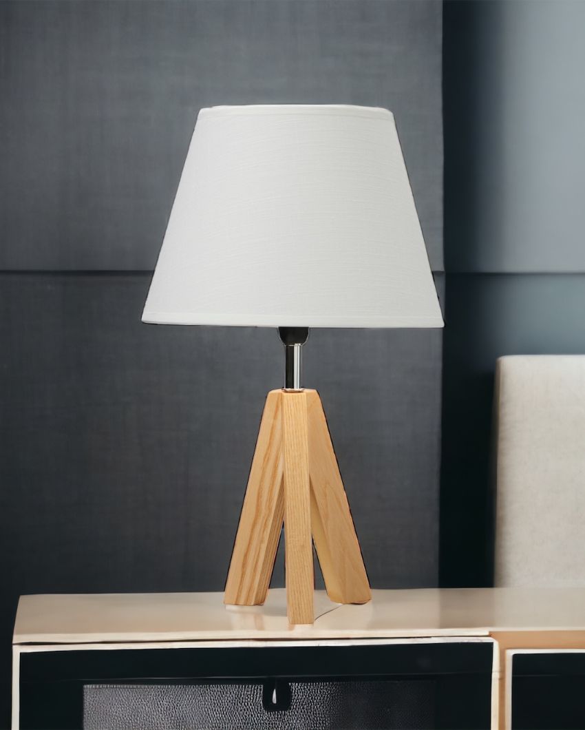 Shops oak tripod table lamp