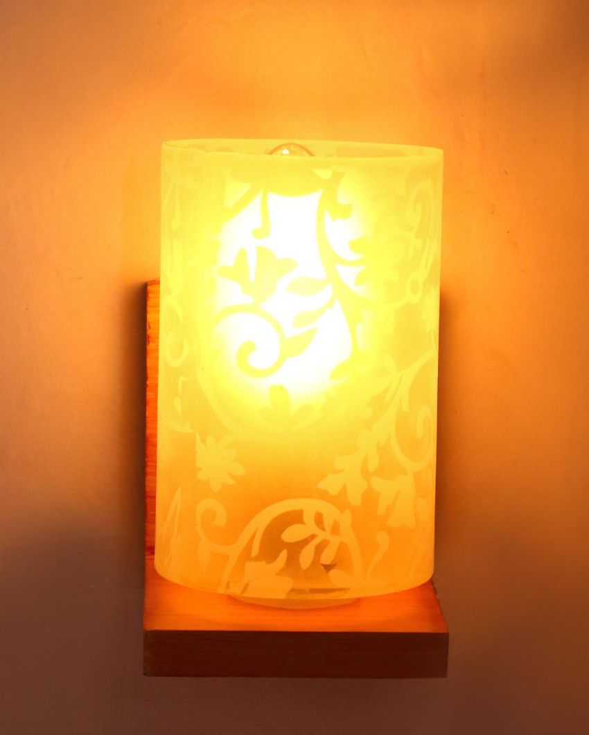 Designer Glass & Metal Sconce Wall Lamp Fixture | 8 x 10 inches
