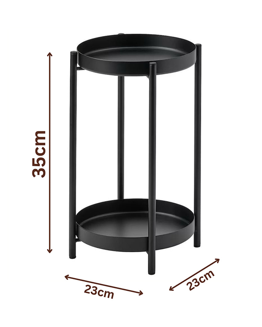 Beautiful Black Shade Multipurpose End Table | 9 x 14 inches