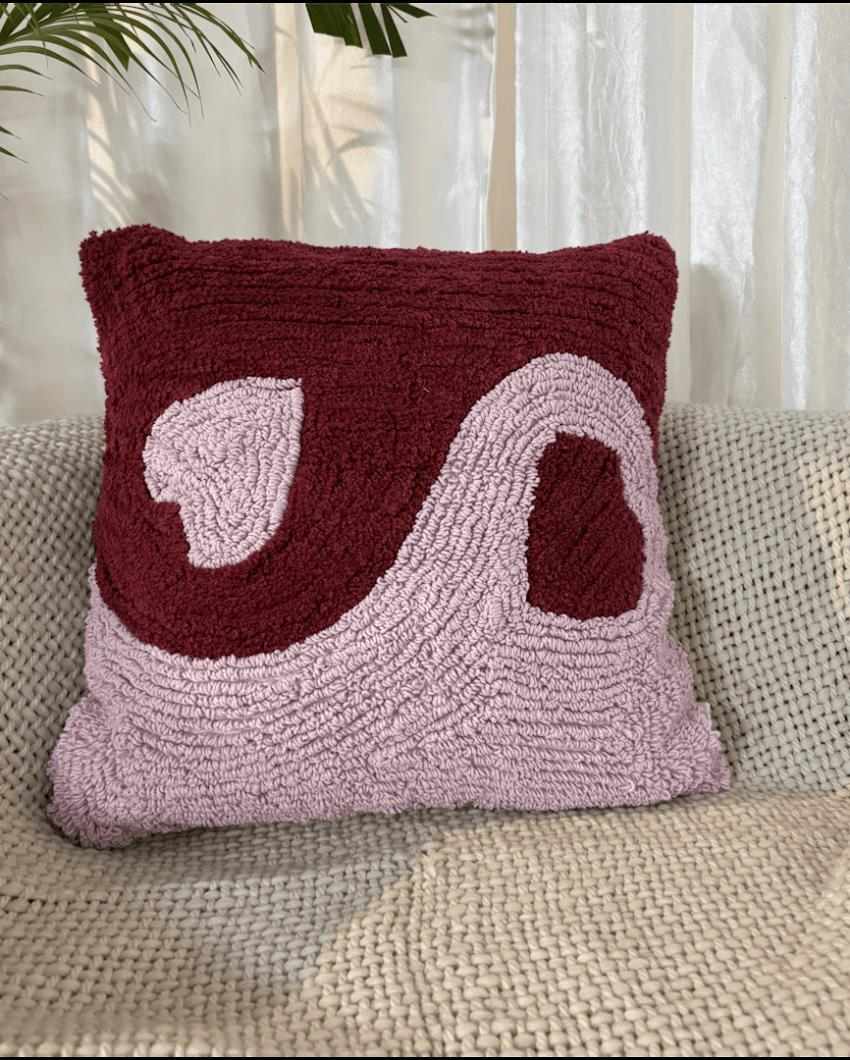 Balanced Yin-Yang Love Tufted Valentine's Cushion Cover | 18 x 18 inches