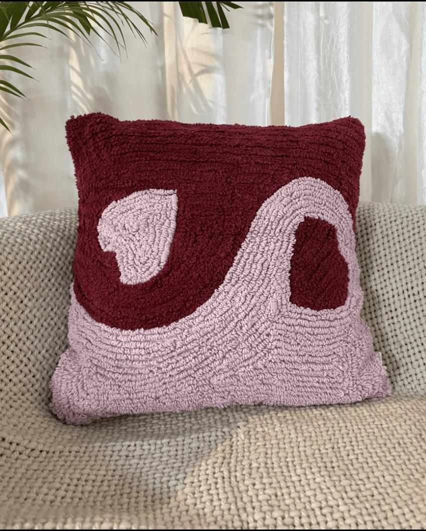 Balanced Yin-Yang Love Tufted Valentine's Cushion Cover | 18 x 18 inches