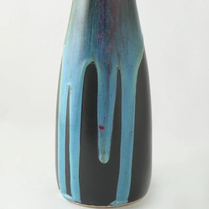 Tall Blue Layers Ceramic Vase Default Title