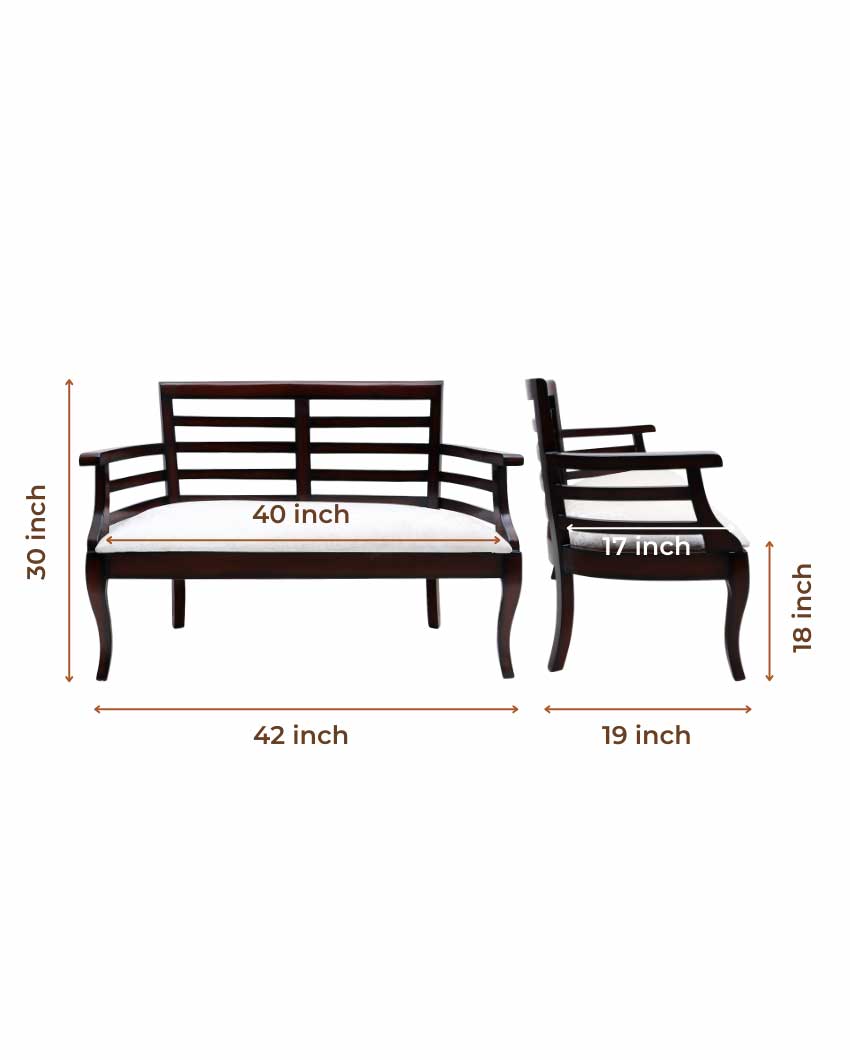 Carlie Solid Wood Love Sofa | 42 x 19 x 30 inches