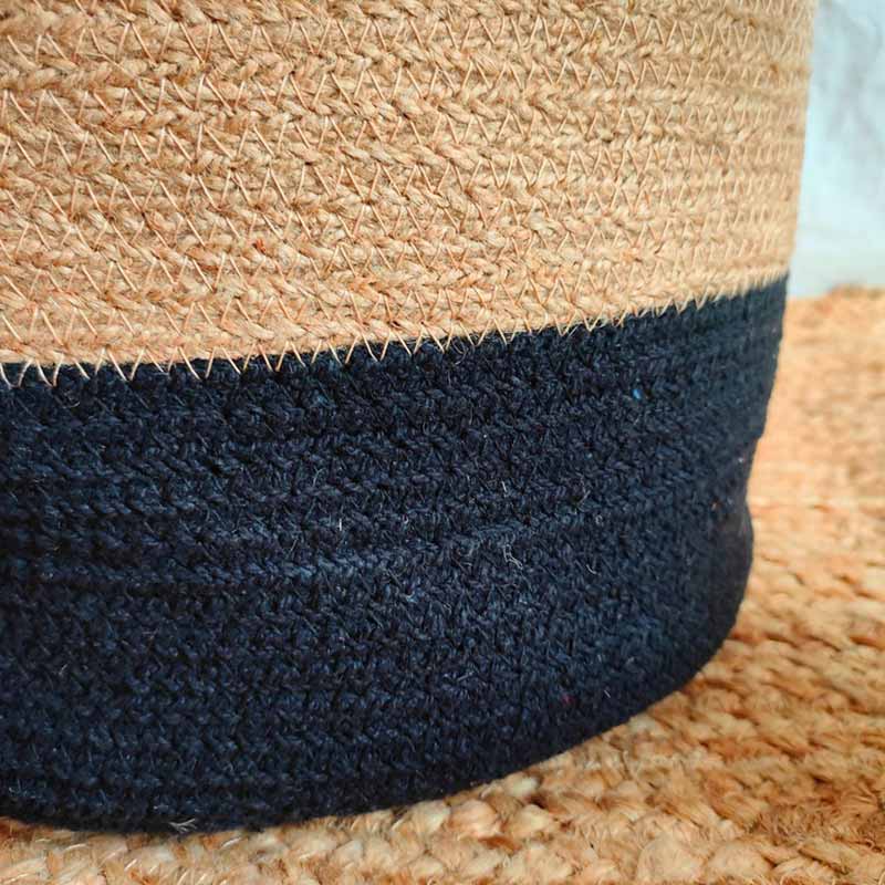 Black Buck Elegant Jute Basket