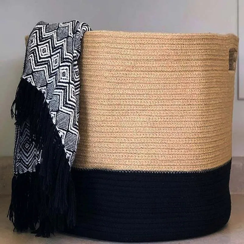 Black Buck Elegant Jute Basket
