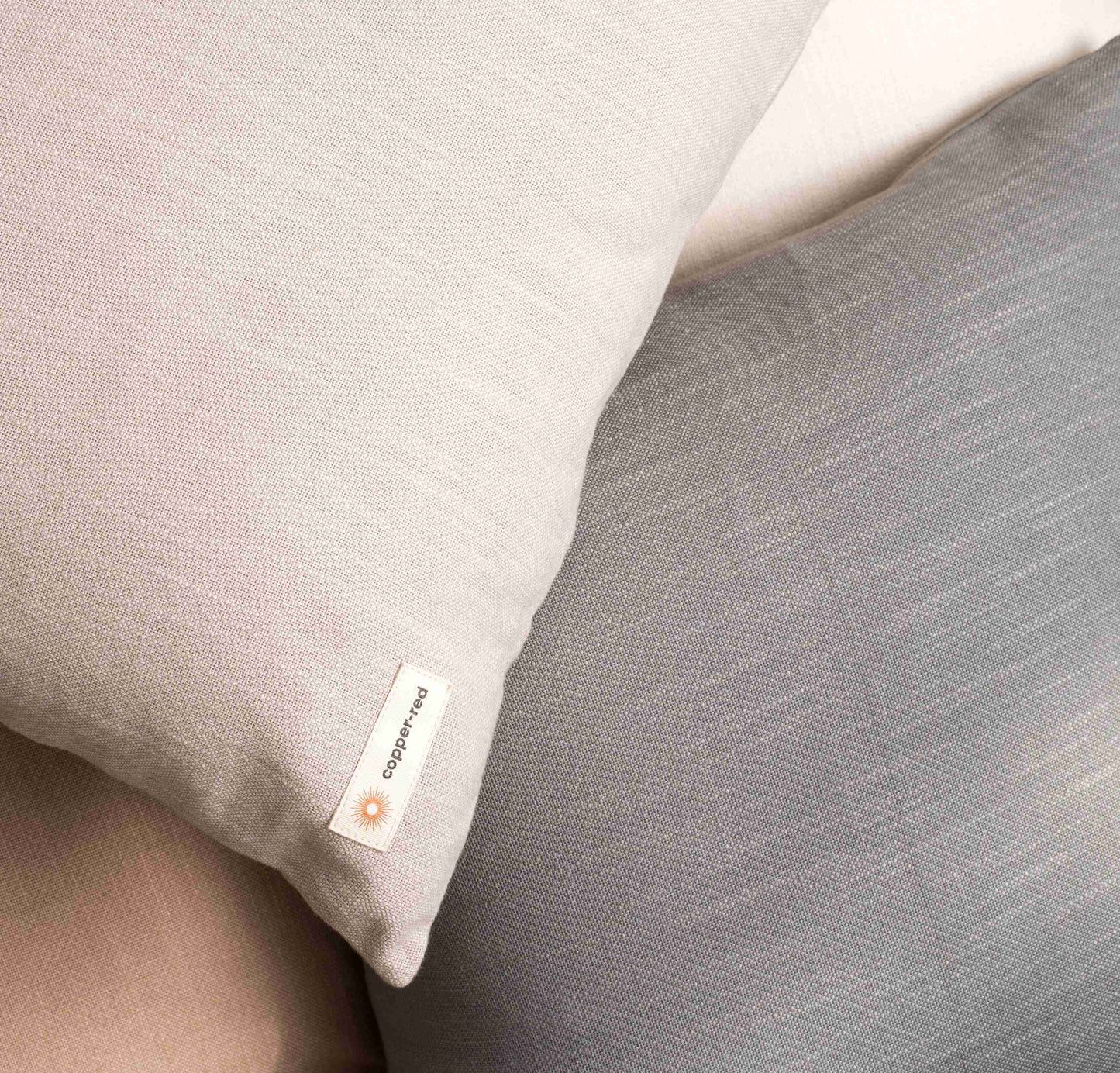 Exotic Saadiyat Ash Grey Pure Cotton Cushion Cover