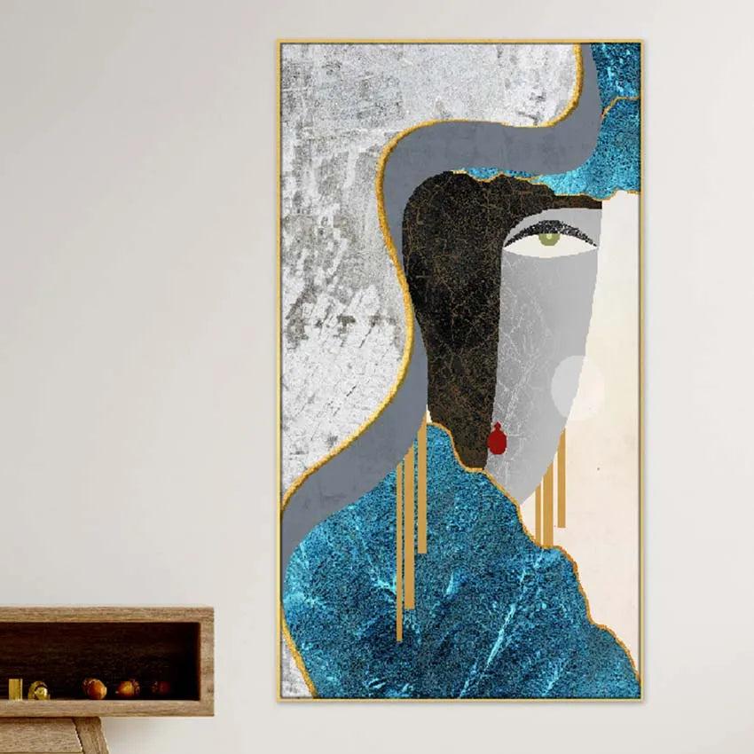 Modern Figure Face Wall Art Painting