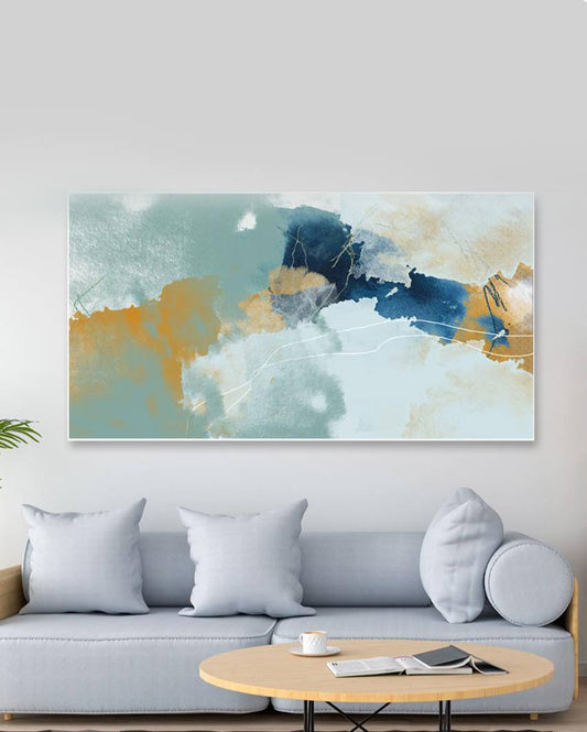 Wall Decoration Colorful Cloud Canvas Floating Frame Wall Painting 24x12 inches