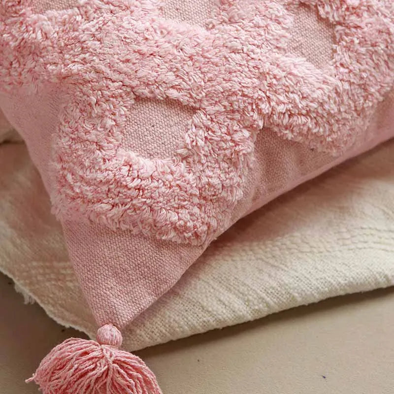 Criss Cross Cotton Cushion Cover (Single)