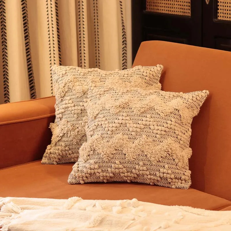 Hill Zigzag Dual Cotton Cushion Cover | 16 x 16 inches