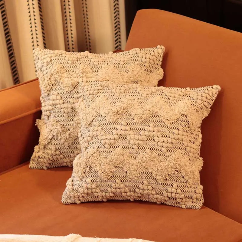 Hill Zigzag Dual Cotton Cushion Cover | 16 x 16 inches