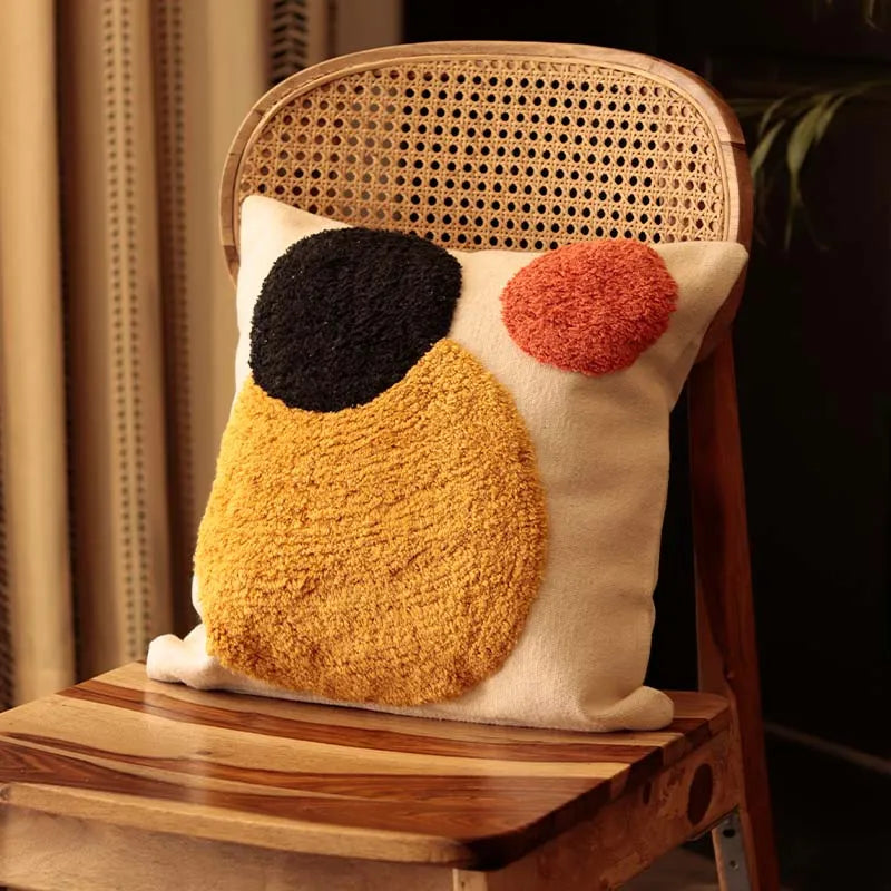 Dual Design Tufted Cushion Cover | 16x16 inches | Single, Set of 2 Single