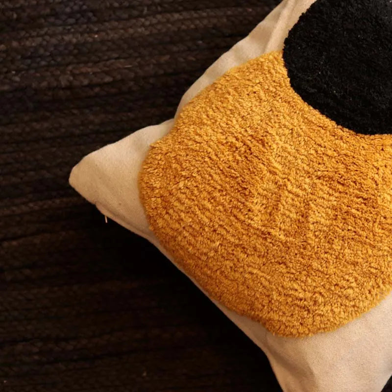 Dual Design Tufted Cushion Cover | 16x16 inches | Single, Set of 2 Single