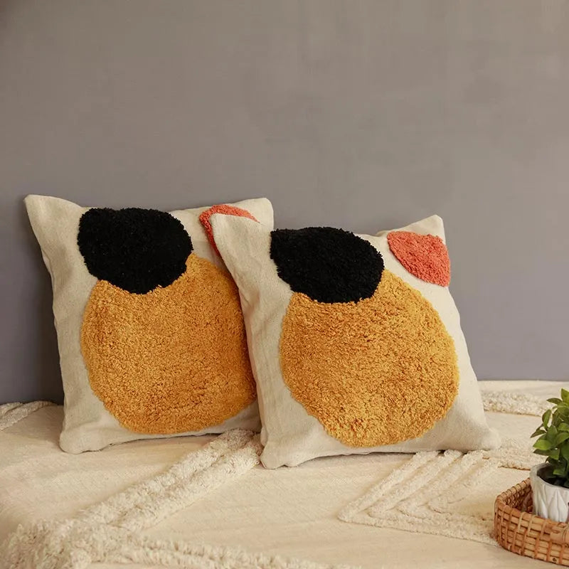Dual Design Tufted Cushion Cover | 16 x 16 inches