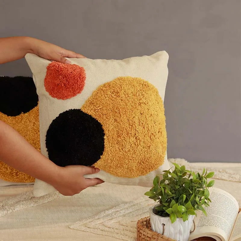 Dual Design Tufted Cushion Cover | 16 x 16 inches