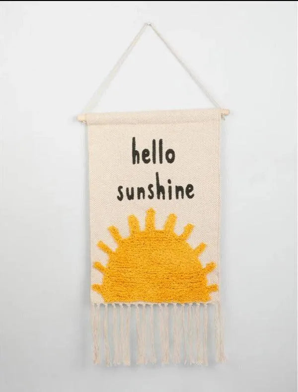 Hello Sunshine Cotton Tufted Wall Hanging