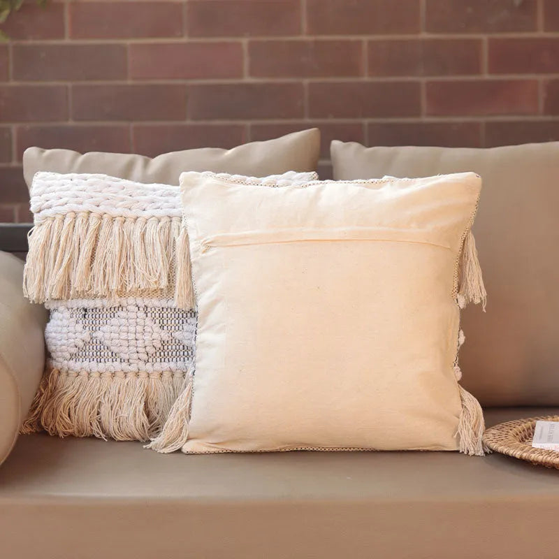 Dhurrie Knotted Cushion Cover | 16x16 inches