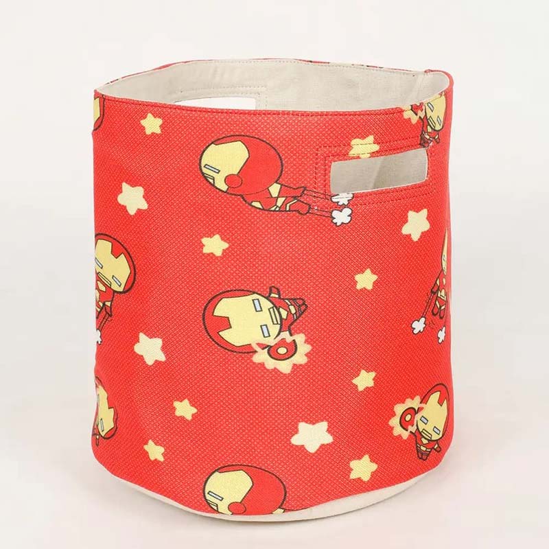 Astronaut Stars Printed Polyester Cotton Side Handle Basket |8 Inches, 11 Inches 8 Inches