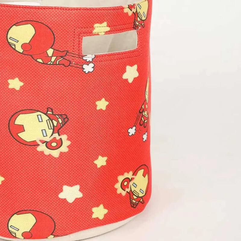 Astronaut Stars Printed Polyester Cotton Side Handle Basket |8 Inches, 11 Inches 8 Inches