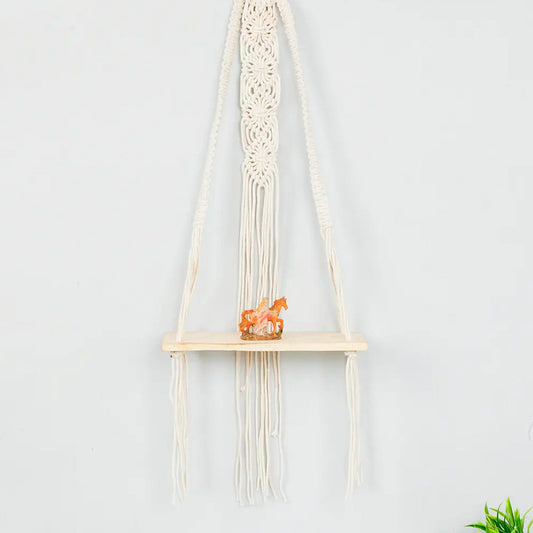 Diamond Side Criss Cross Macrame Wall Hanging | 12 x 5 Inches Default Title