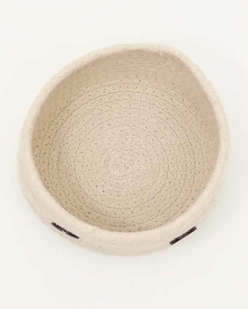 Erica Round Cotton Lid Basket | 6 x 4 inches