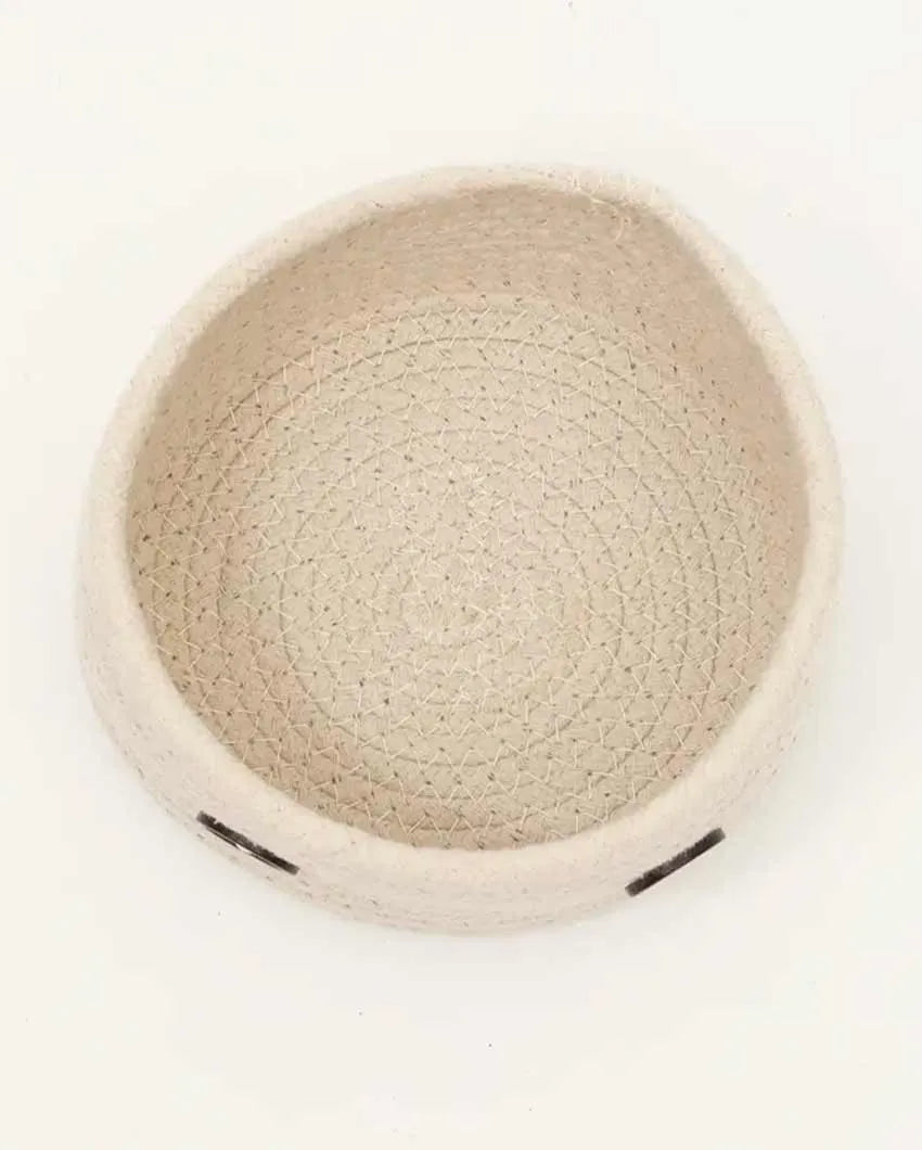 Erica Round Cotton Lid Basket | 6 x 4 inches