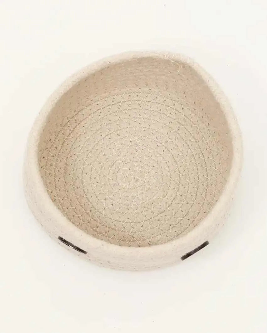 Erica Round Cotton Lid Basket | 6 x 4 inches