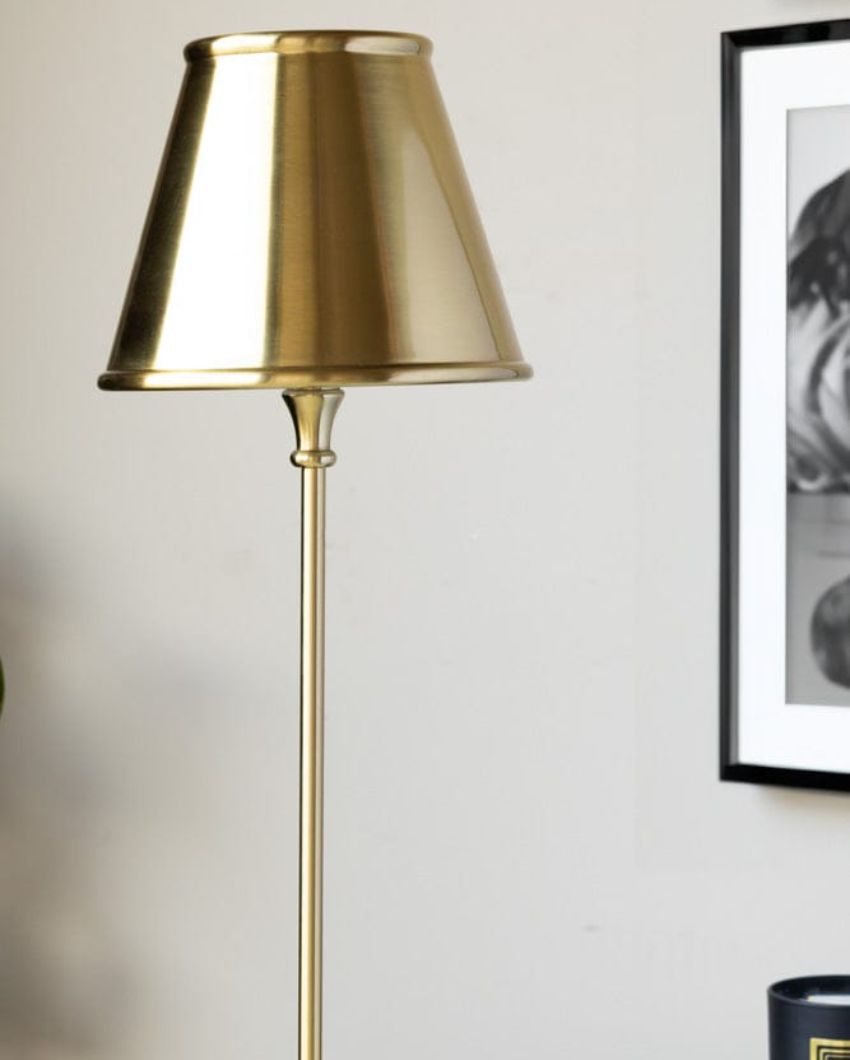 Luxurious Golden Metallic Table Lamp | 6 x 24 inches
