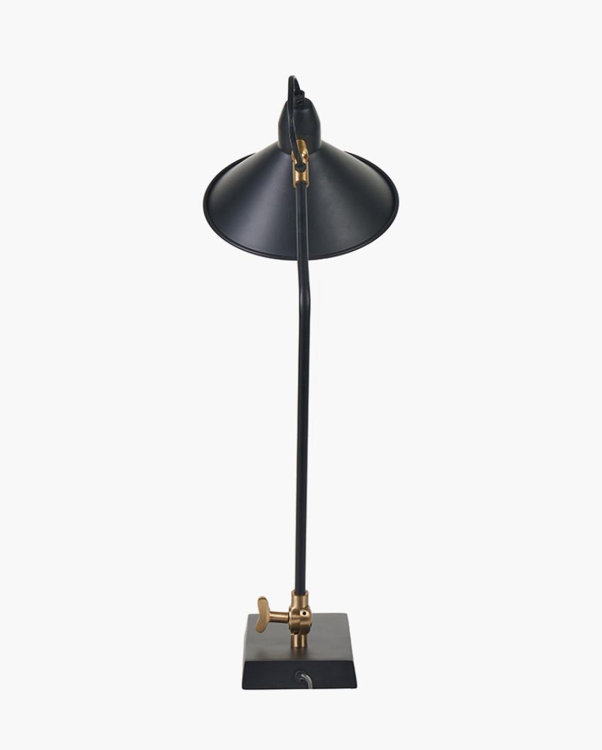 Industrial Desk Lamp with Black Powder Coating | 7 x 17 x 21 inches