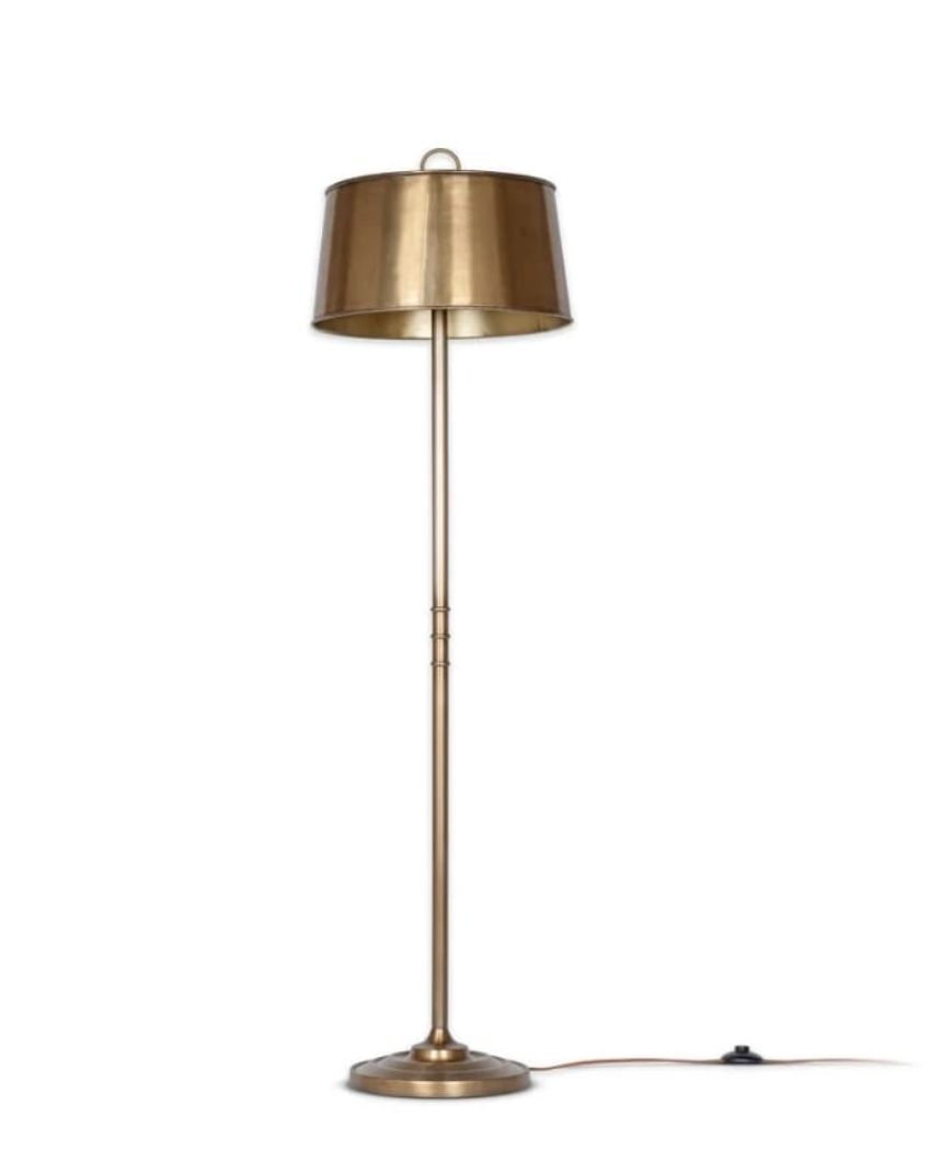 Luxurious Metallic Golden Floor Lamp with Aluminium Steel Construction | 12 x 65 inches