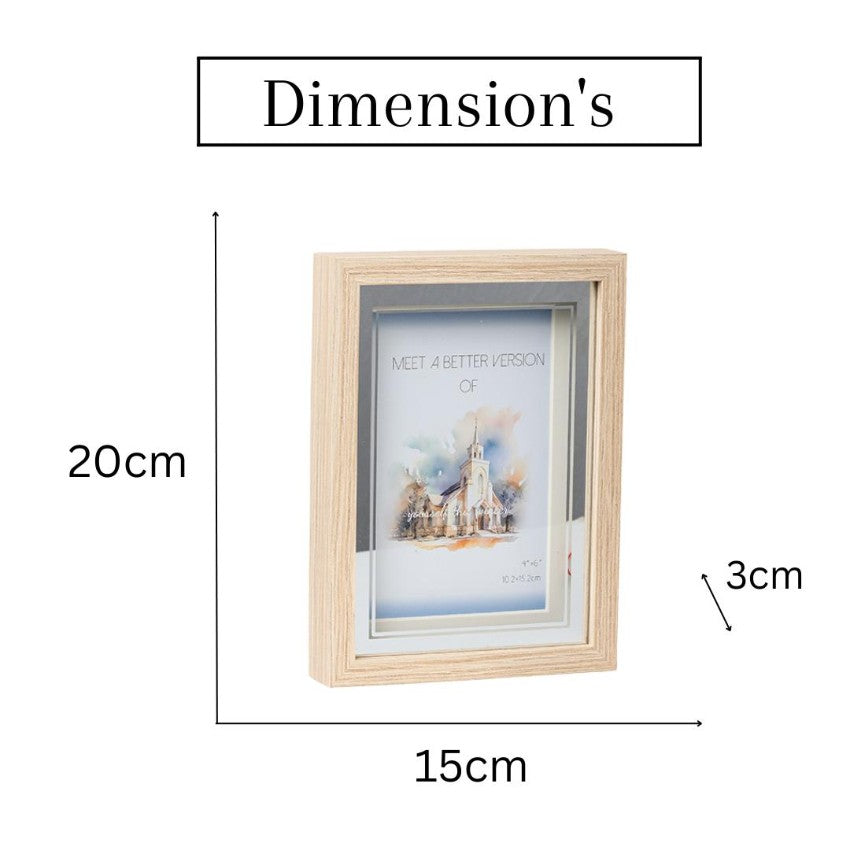 Chic Beige & Silver Photo Frame with LED Light