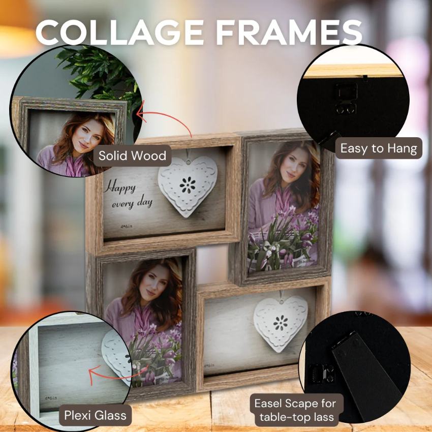Elegant Collage Photo Frame | 11 x 2 x 11 inches