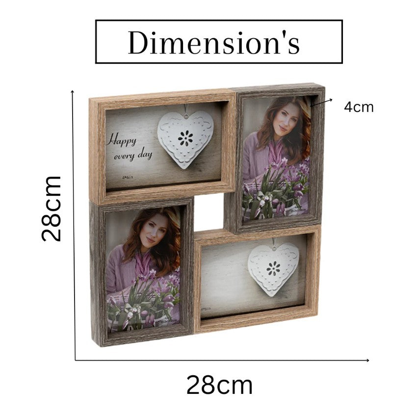 Elegant Collage Photo Frame | 11 x 2 x 11 inches