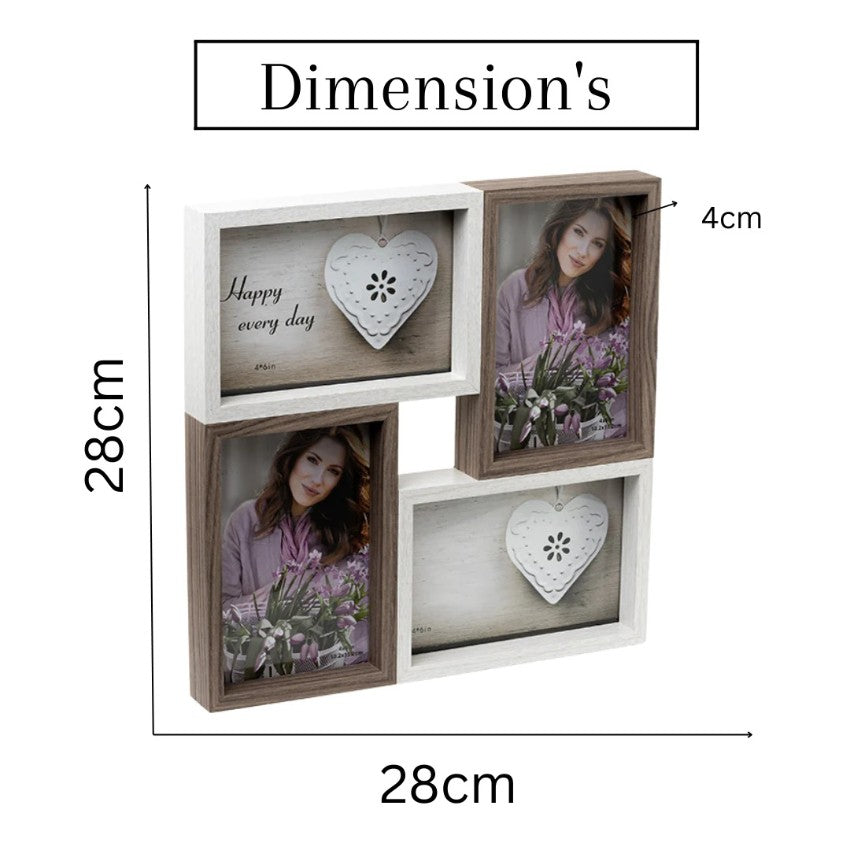 Elegant Collage Photo Frame | 11 x 2 x 11 inches