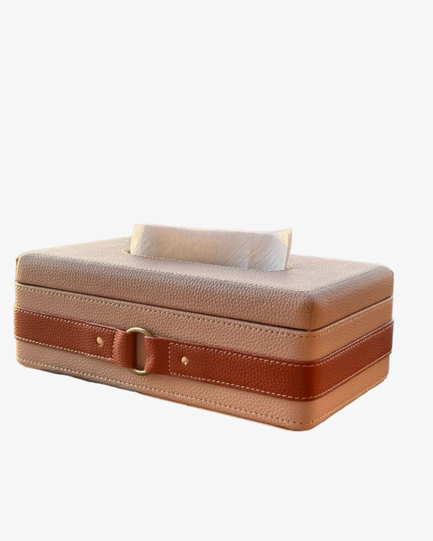Elegant Design Luxora Leather Tissue Holder | 10 x 6 x 4 inches
