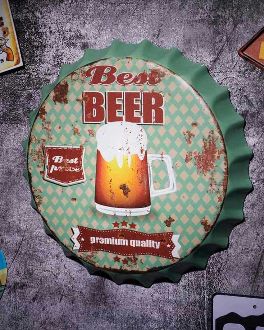Best Beer Bottle Cap Wall Decor | 35 x 5 cm / 14 x 2 inches