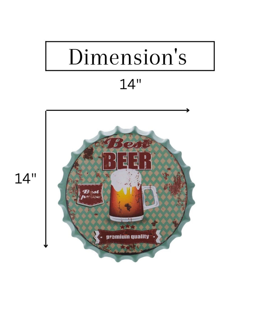 Best Beer Bottle Cap Wall Decor | 35 x 5 cm / 14 x 2 inches