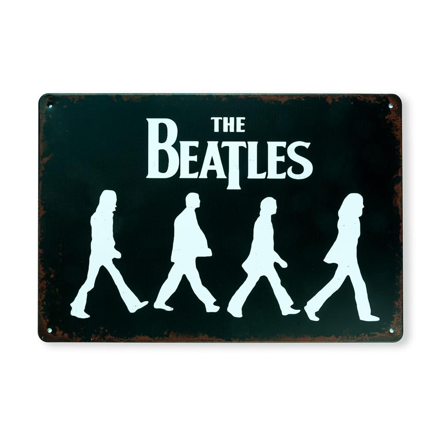 The Beatles Walking Number Plates Big Wall Sign | 12 x 8 inches