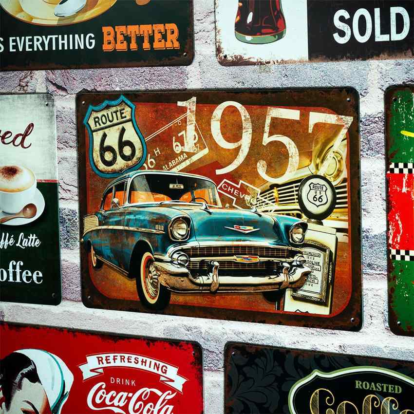 Chevrolet 1957 Number Plates Big Wall Sign | 12 x 8 inches