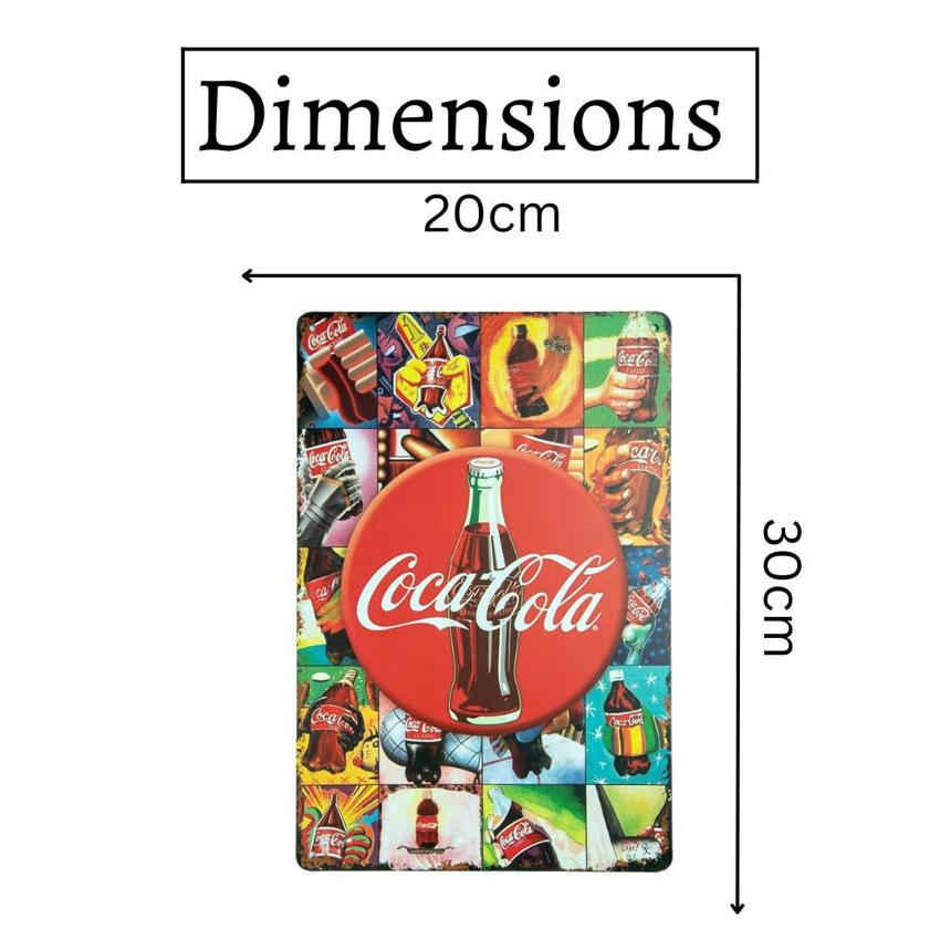 Coca Cola Posters Number Plates Big Wall Sign | 12 x 8 inches