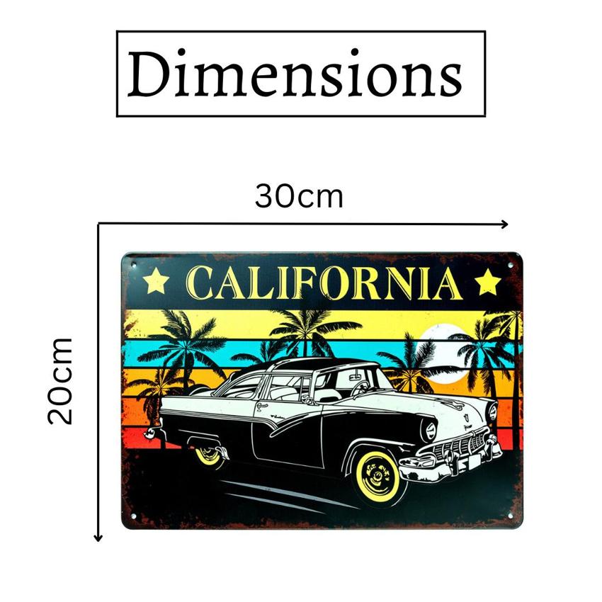 Ford Victoria 1956 California Number Plates Big Wall Sign | 12 x 8 inches
