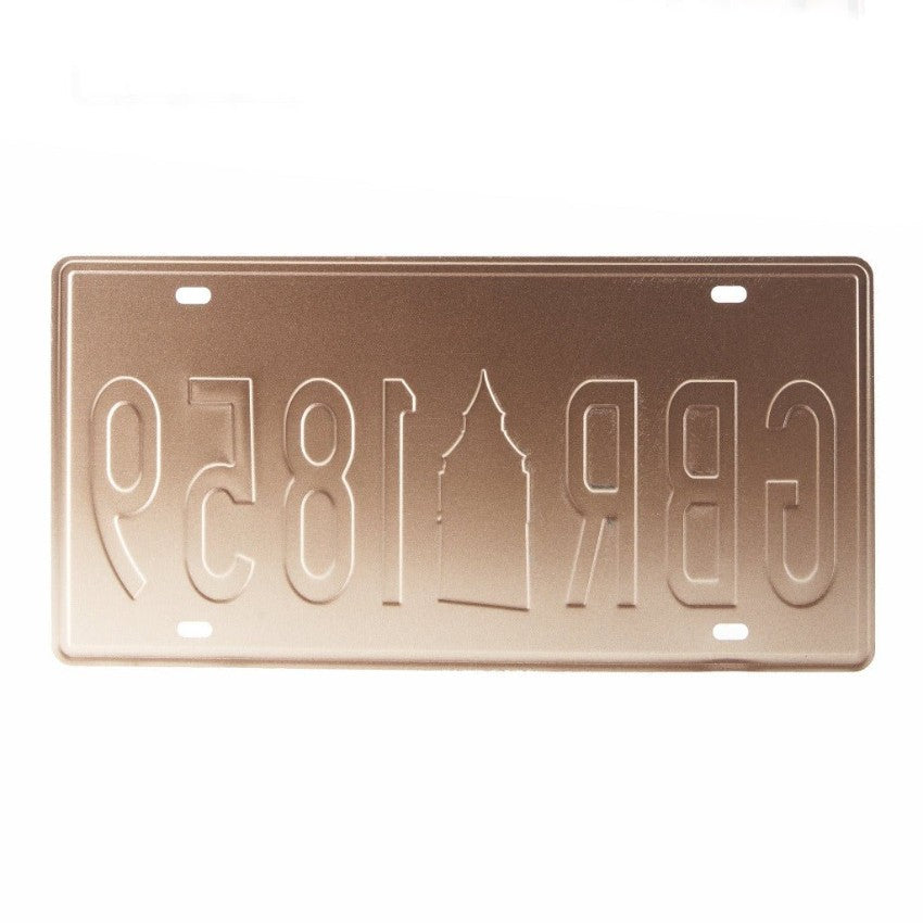 GBR 1859 Number Plates Wall Sign | 12 x 6 inches